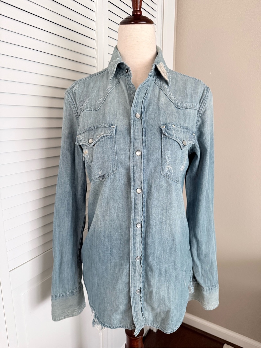 Ralph Lauren Light Blue Denim Button-Down Shirt